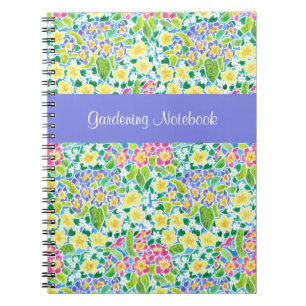 Spring Primroses Carnet de jardinage personnalisab