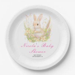 Spring Rabbit Baby Dusche Pappteller