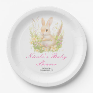 Spring Rabbit Baby Dusche Pappteller