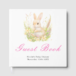 Spring Rabbit Baby Shower Guest Book Gästebuch