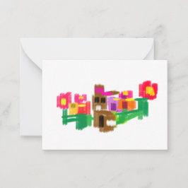 Spring Rabbit Mitteilungskarte