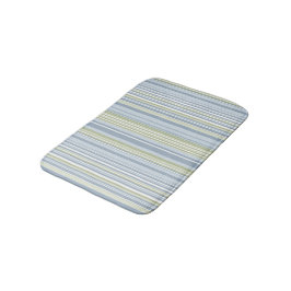 Spring Rain and Tropical Blue Stripes Badematte