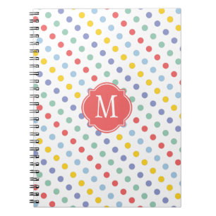 Spring Rainbow Monogram Notebook Notizblock