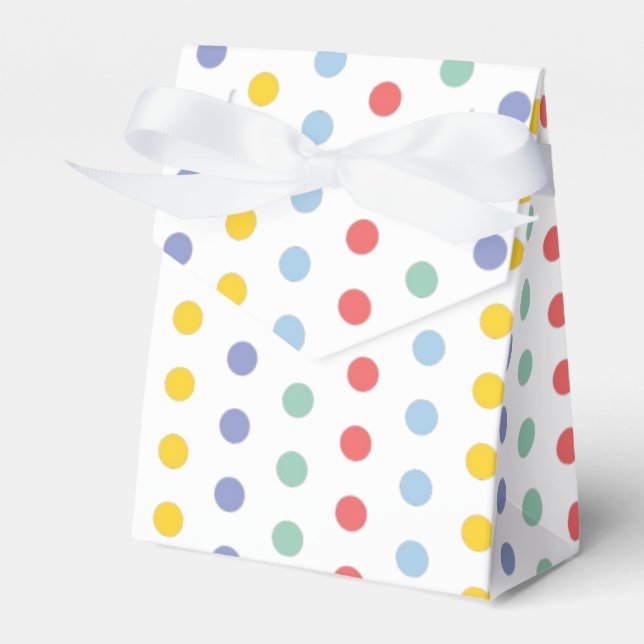 Spring Rainbow Polka Dot Pattern Gefallen Box Geschenkschachtel (Vorderseite)