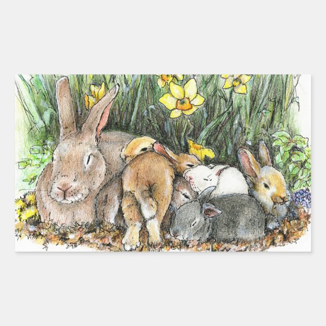 SPRING RECHTECKIGER AUFKLEBER (Vorderseite)