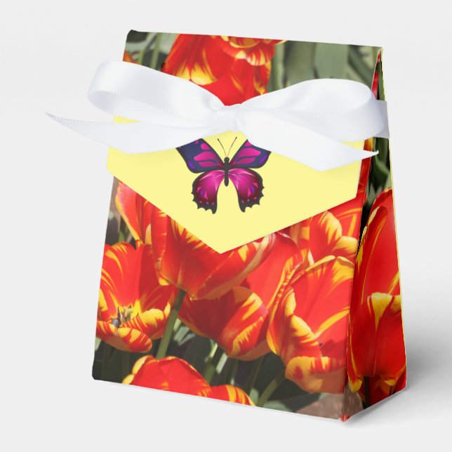 Spring Red Tulips Fevor Box Geschenkschachtel (Vorderseite)