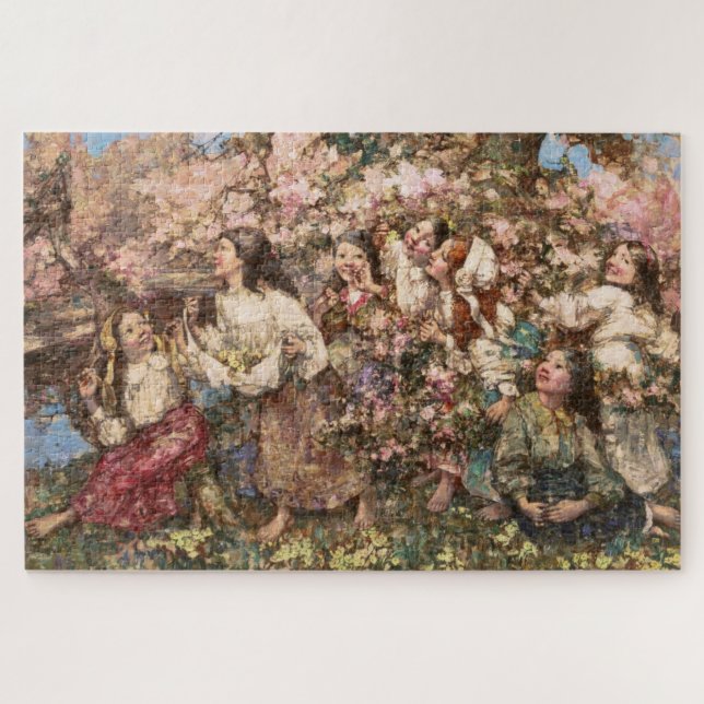 Spring Roundelay (von Edward Atkinson Hornel) (Horizontal)