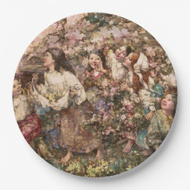Spring Roundelay (von Edward Atkinson Hornel) Pappteller