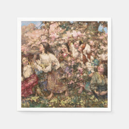 Spring Roundelay (von Edward Atkinson Hornel) Serviette