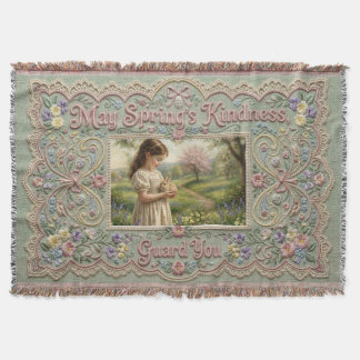 Spring’s Kindness Guardian Personalized Faux‑Embro Decke