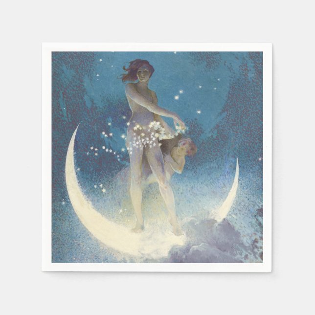 Spring Scattering Stars vintage illustration Serviette (Vorderseite)