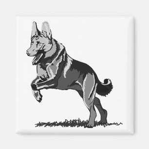 Spring Schäferhund Magnet