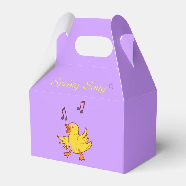 Spring Song Gesang Chick Oaster Gable Fvor Box Geschenkschachtel (Vorderseite)