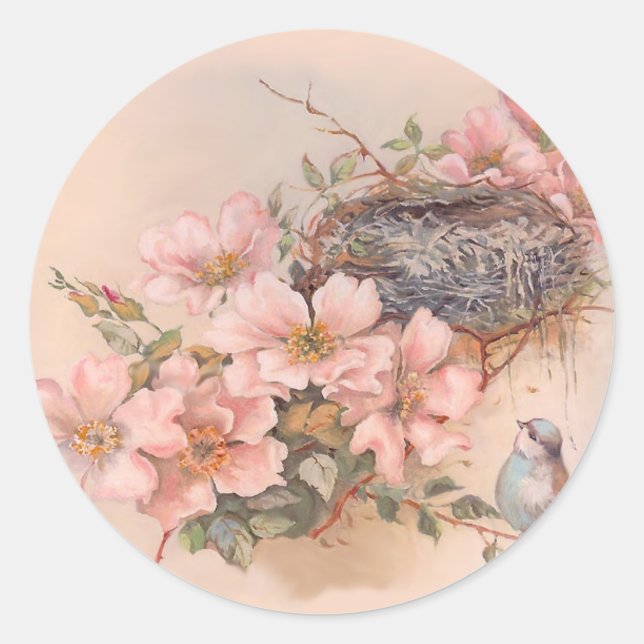 Spring Song Runder Aufkleber (Vorderseite)