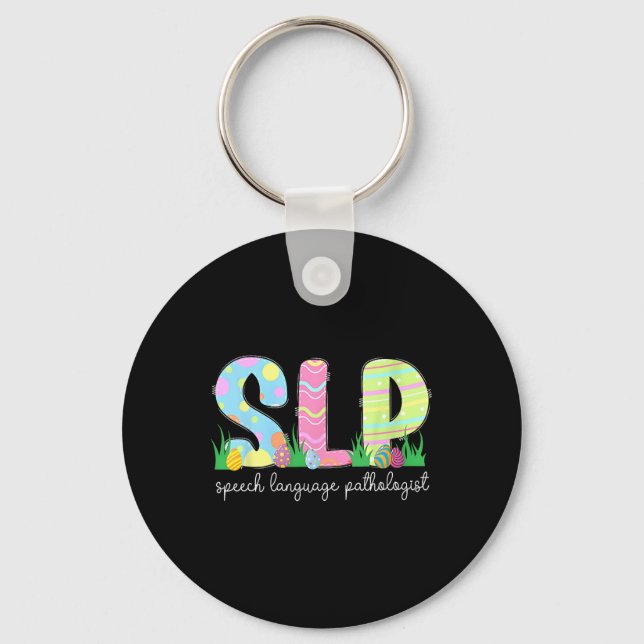 Spring Speech Sprachpathologe Ostersonne Sl Schlüsselanhänger (Vorderseite)