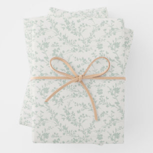 Spring Sprigs Muted Sage - Neutral  Geschenkpapier Set