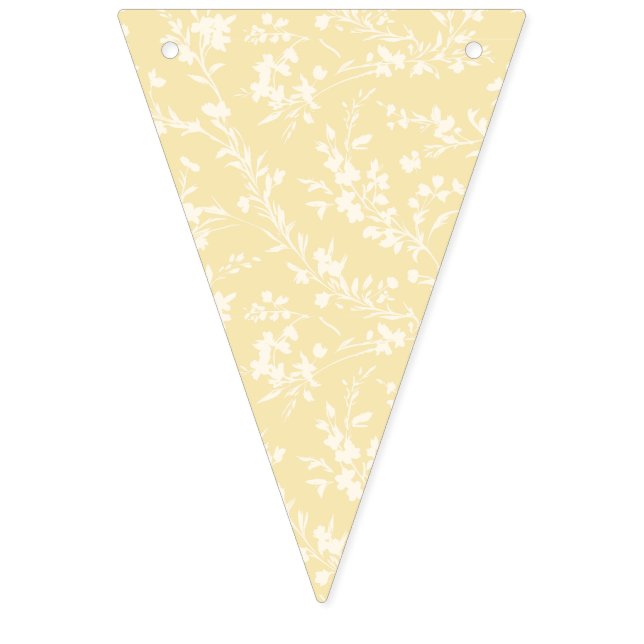 Spring Springs Neutral - Buttercreme Wimpelkette (Erste Fahne)