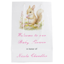 Spring Squirrel Baby Dusche Mittlere Geschenktüte