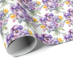 Spring Stiefmütterchen Pansy Geschenkpapier