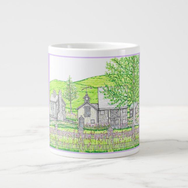 Spring Stone Barn Lavender Jumbo Tasse (Vorderseite)