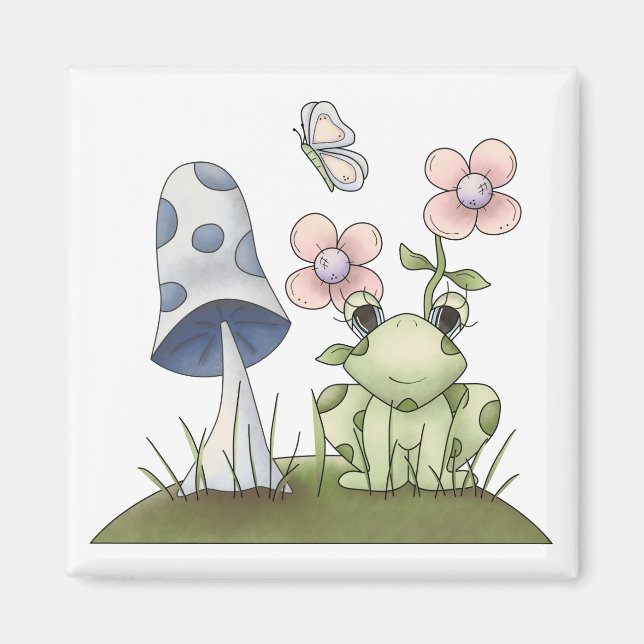 Spring Stuff ・ Frog & Mushroom Magnet (Vorne)