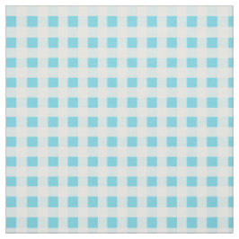 Spring Sunshine Blue White Karo Gingham Pattern Stoff