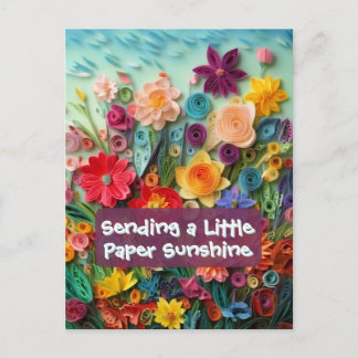 Spring Sunshine Floral Postcard Postkarte