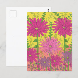 Spring Sunshine Floral Postkarte