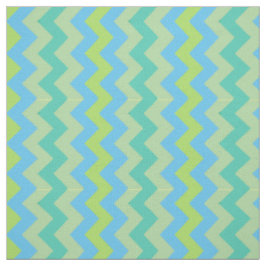 Spring Sunshine Zickzack Muster Blau Grün Gelb Stoff
