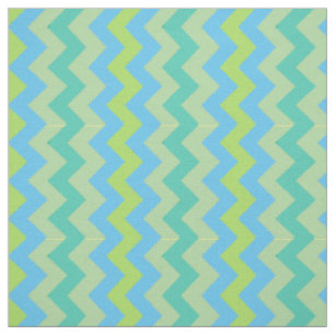 Spring Sunshine Zickzack Muster Blau Grün Gelb Stoff
