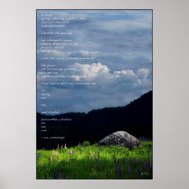 Spring Symphony - ee cummings poem poster (Devant)