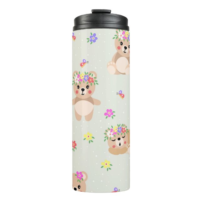 Spring teddy bear thermosbecher (Vorderseite)