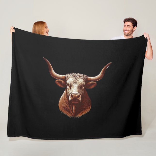 Spring Texas longhorn Fleecedecke (Beispiel)