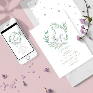 Spring Threading Woodland Geburtstagsparty Einladung