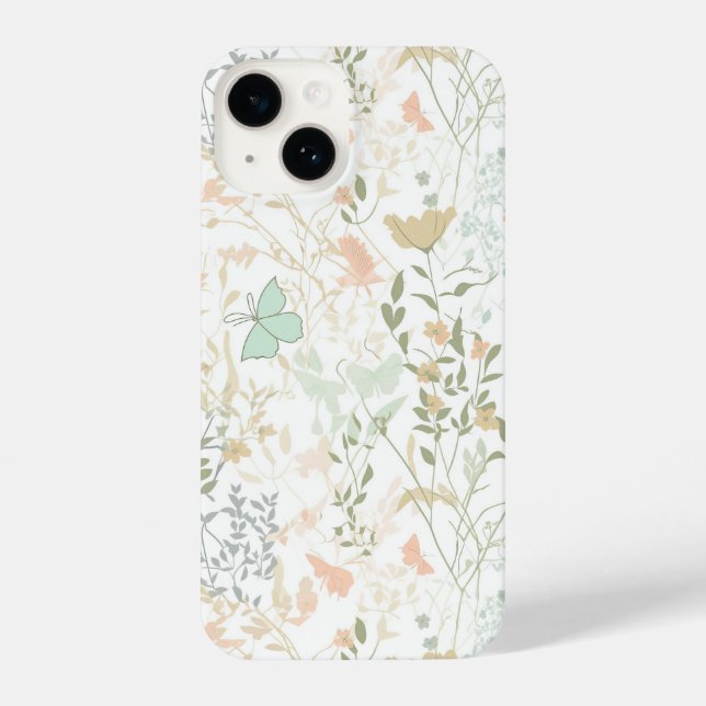 Spring Time Floral Pattern 01 - iPhone Case iPhone 14 Hülle (Rückseite)