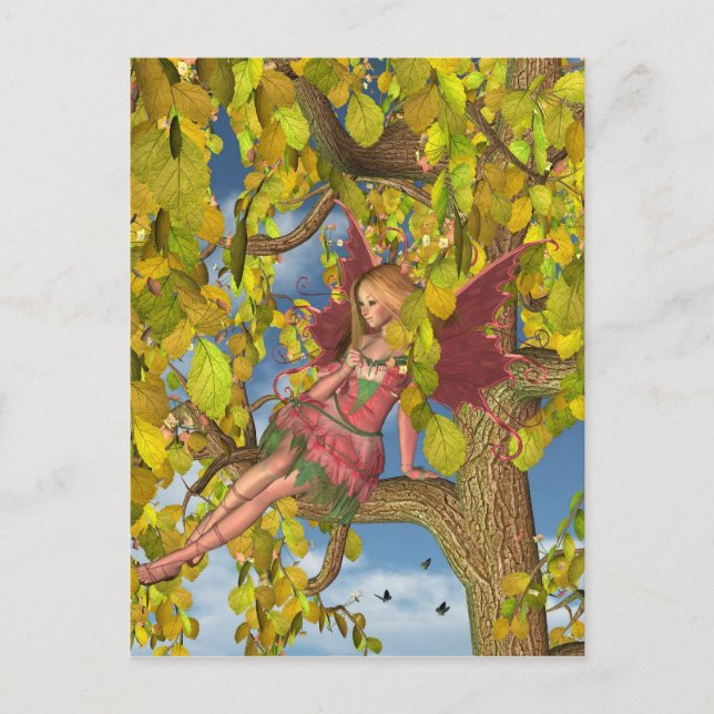 Spring Tree Blossom Fairy Postkarte (Vorderseite)