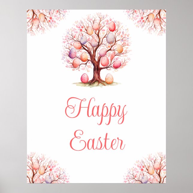 Spring Tree Easter Egg Hunt Poster (Vorne)