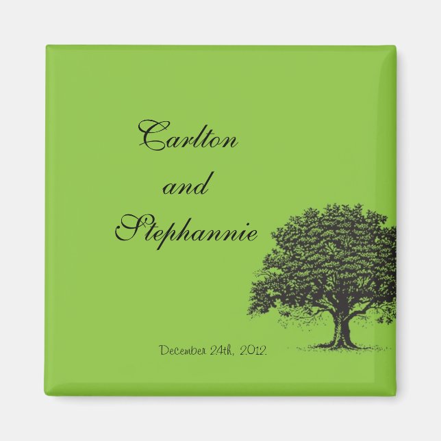 Spring Tree Green/Black Magnet Gefallen (Vorne)