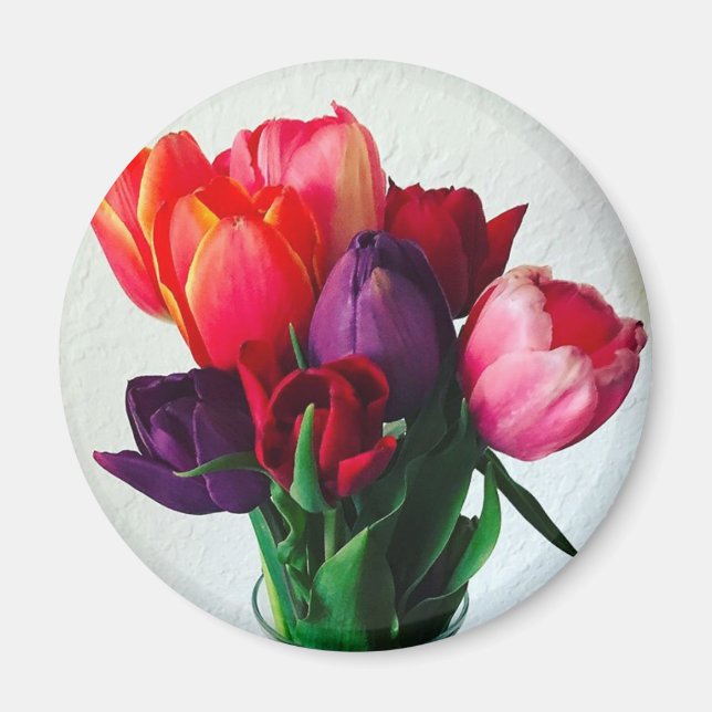 Spring Tulip Bouquet Magnet (Vorne)