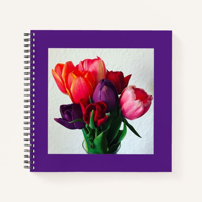 Spring Tulip Bouquet Notizbuch (Vorderseite)