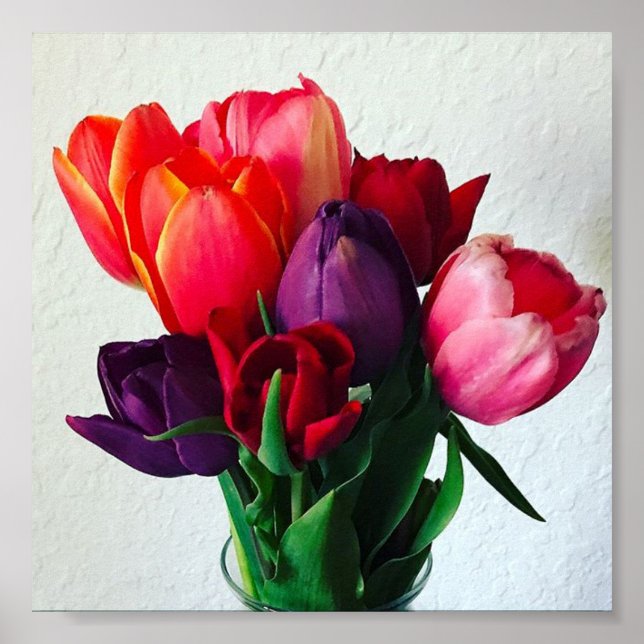 Spring Tulip Bouquet Poster (Vorne)
