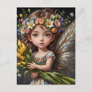 Spring Tulip Fairy Postkarte