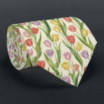 Spring Tulip Field Floral Pattern Krawatte<br><div class="desc">A fresh spring tulip field floral pattern featuring graceful blossoms and bright seasonal colors. This botanical design captures the beauty of blooming garden tulips and cheerful spring landscapes.</div>