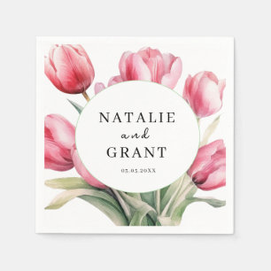 Spring Tulip Wedding Serviette