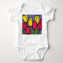 Spring Tulips Baby Strampler