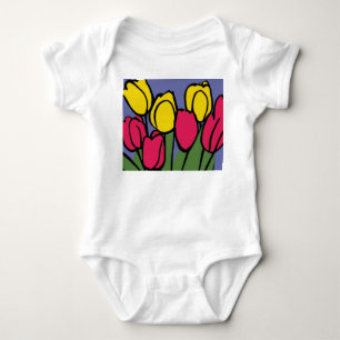 Spring Tulips Baby Strampler