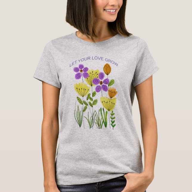 Spring Tulips Blume T-Shirt (Vorderseite)