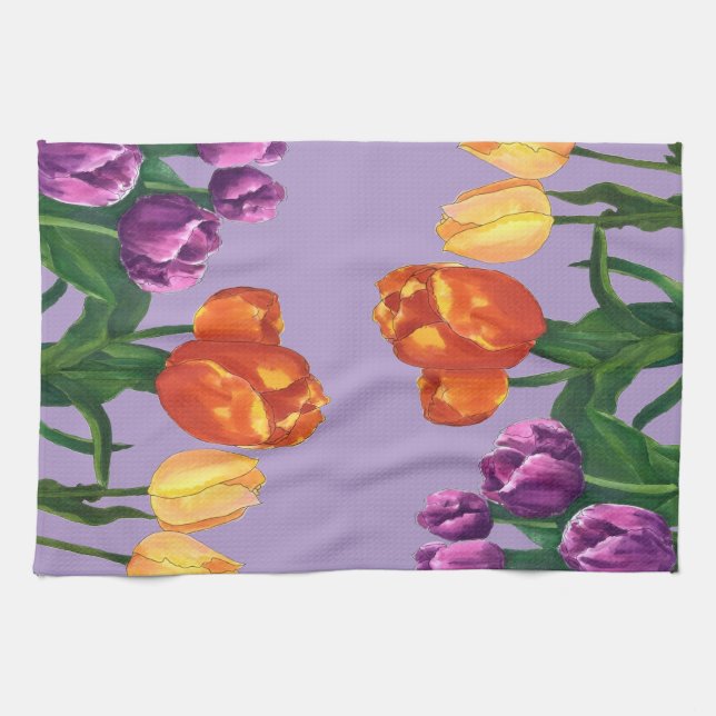 Spring Tulips Kitchen Towels Geschirrtuch (Horizontal)