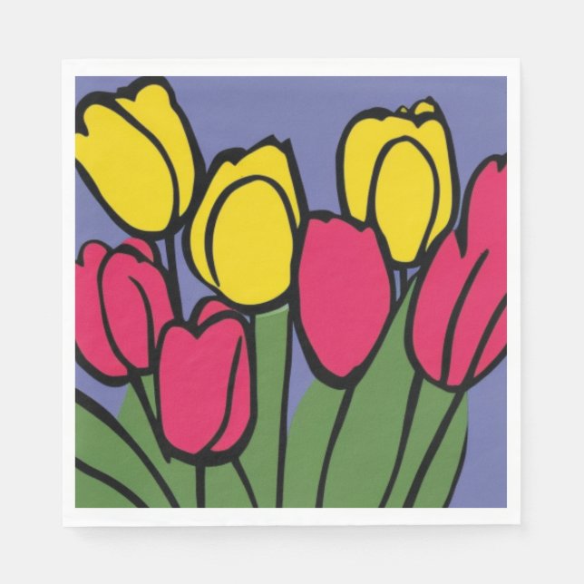 Spring Tulips Serviette (Vorderseite)