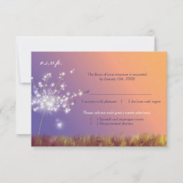 Spring Twilight Dandelion Wedding RSVP